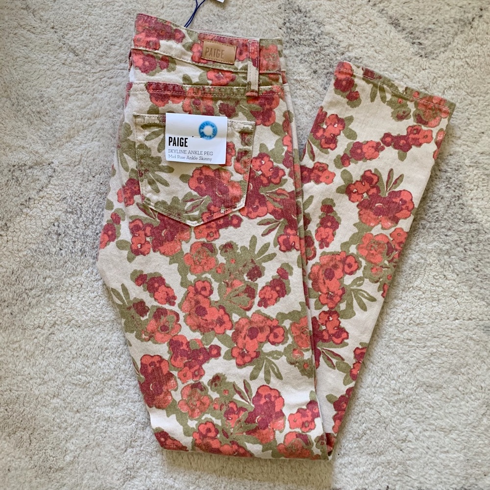 Paige Jeans Skyline Ankle Peg Floral